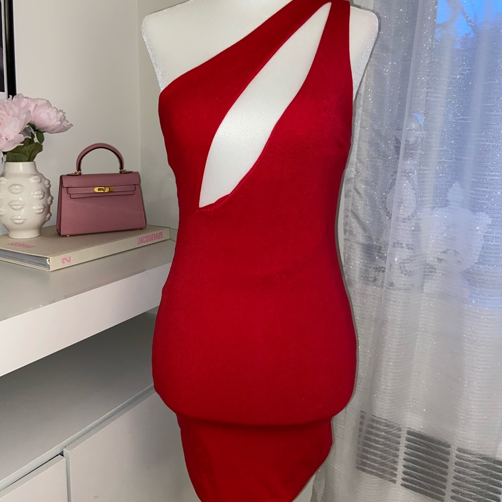 Sexy Red Cut Out Mini Dress